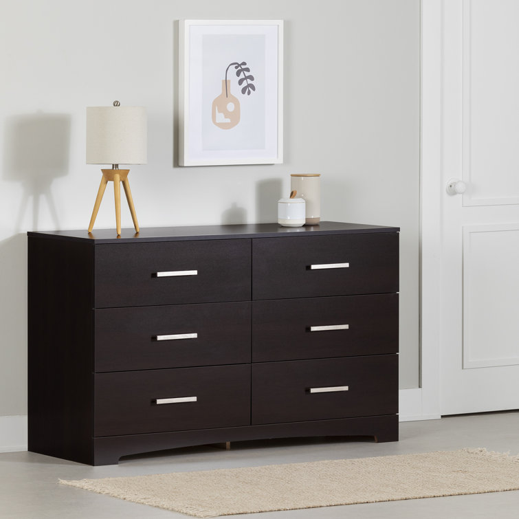 South shore gramercy 6 drawer double dresser pure white discount